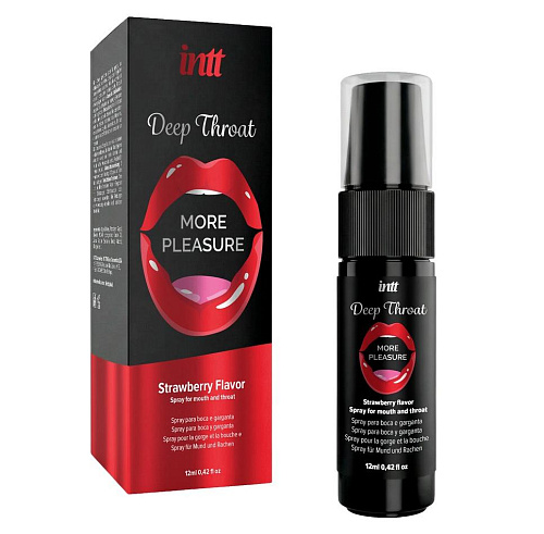 Спрей для глубокого минета Intt Deep Throat Клубника, 12&nbsp;мл