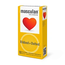 Рельефные презервативы Masculan Classic Type 3 Dotty&Ribbed 10 шт