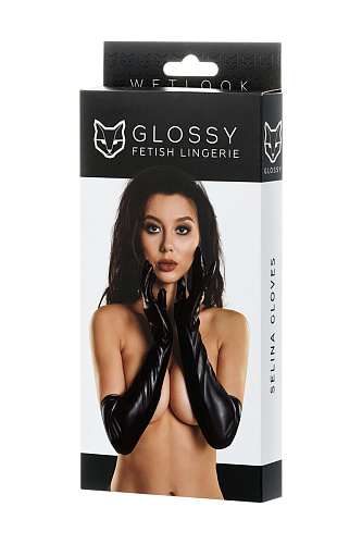 Длинные перчатки Glossy Selina