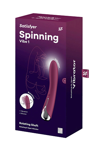 Вибратор для точки G с ротацией Satisfyer Spinning Vibe 1, бордовый