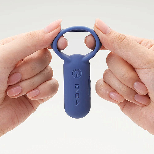 Эрекционное виброкольцо Tenga paiRING, индиго