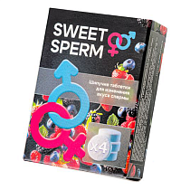 Шипучие таблетки для изменения вкуса спермы Sweet Sperm, 4 шт