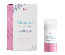 Жидкий вибратор для клитора со вкусом сахарной ваты Intt Vibration! Cotton Candy, 15 мл