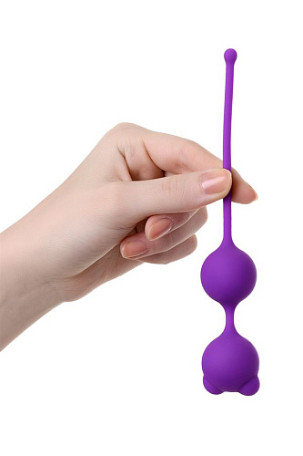 Силиконовые вагинальные шарики A-Toys Pleasure Ball 70 г, фиолетовый