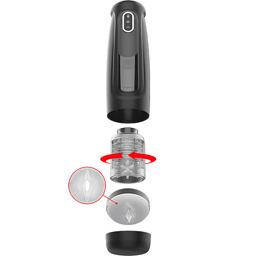 Мастурбатор с&nbsp;ротацией и&nbsp;толчками Tornado