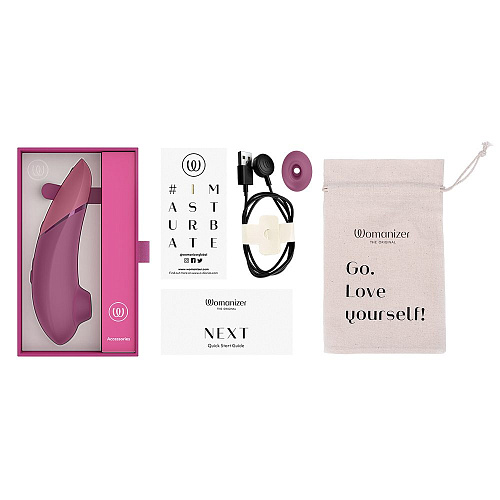 Бесконтактный клиторальный стимулятор Womanizer Next, темно-розовый