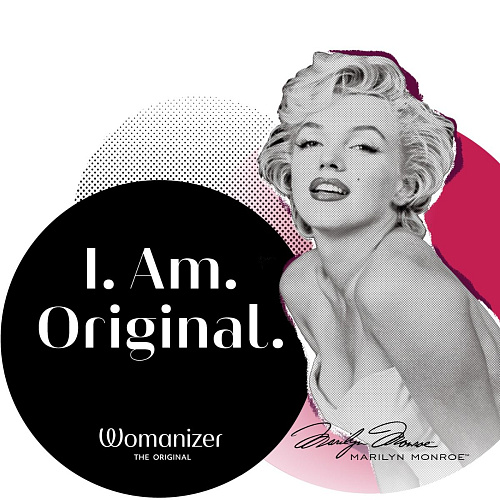 Вакуумный клиторальный стимулятор Womanizer Classic 2 Marilyn Monroe, черный мрамор
