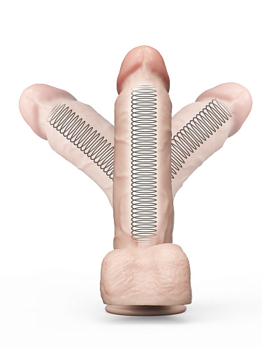 Реалистичный фаллос с&nbsp;гибким стержнем на&nbsp;присоске Lovetoy Best Cock 8, 21.5&nbsp;см