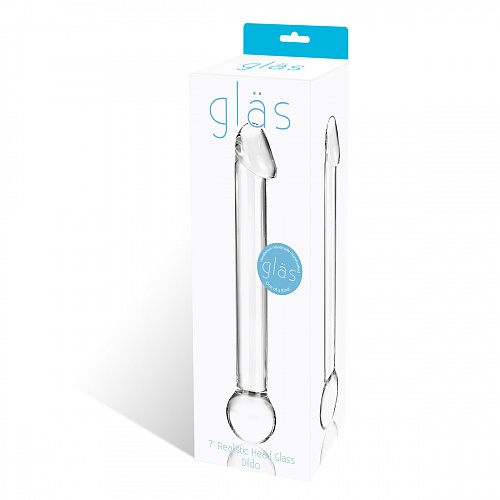 Дилдо Glas 7 Realistic Head Glass Dildo