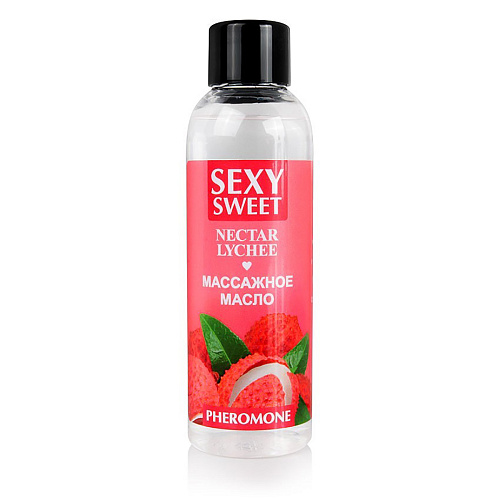 Массажное масло с феромонами Sexy Sweet Личи, 75 мл