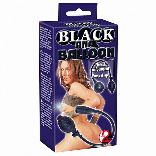 Надувной анальный стимулятор с подкачкой Black Anal Balloon