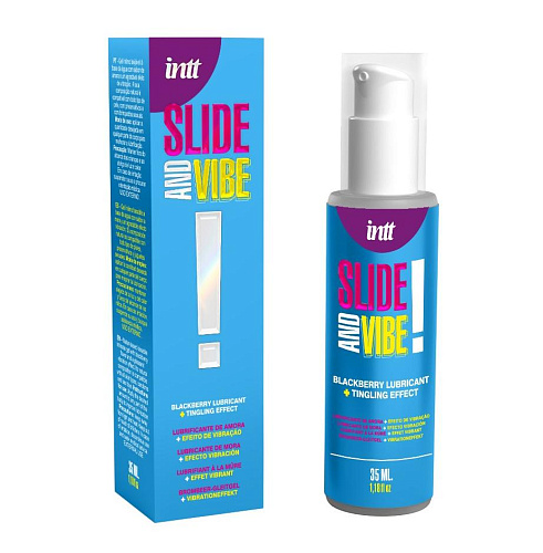 Стимулирующий лубрикант с ароматом ежевики и вибрацией Slide and Vibe, 35 мл