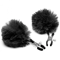 Зажимы на соски Charmed Pom Pom, черные