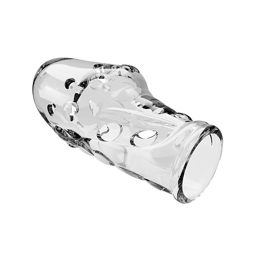 Прозрачная насадка на&nbsp;пенис с&nbsp;рельефом Booker