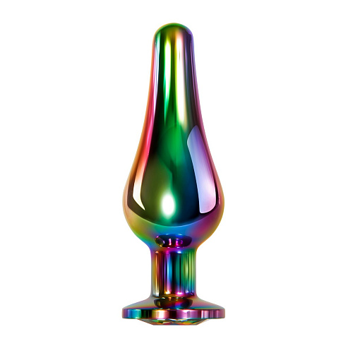 Втулка из металла со стразом Evolved Rainbow Metal Plug Small, диам. 3.2 см