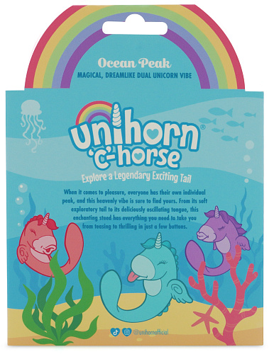 Вибратор со стимуляцией клитора язычком Unihorn C Horse Ocean Peak