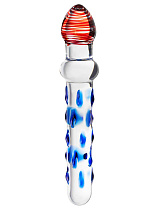 Рельефный стеклянный фаллос Sexus Glass