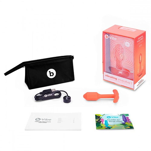 Вибростимулятор b-Vibe Snug Plug 1, оранжевый