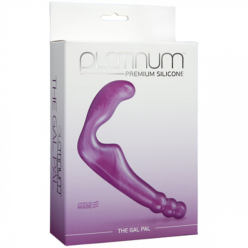 Безремневой страпон Platinum Premium Silicone -The Gal Pal, фиолетовый