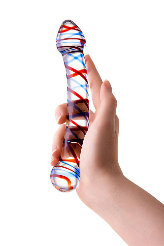 Двусторонний стеклянный дилдо Sexus Glass