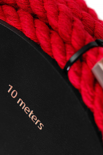 Веревка для шибари Pecado BDSM красная, 10&nbsp;м