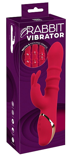 Вибратор-кролик Orion с&nbsp;тремя подвижными кольцами