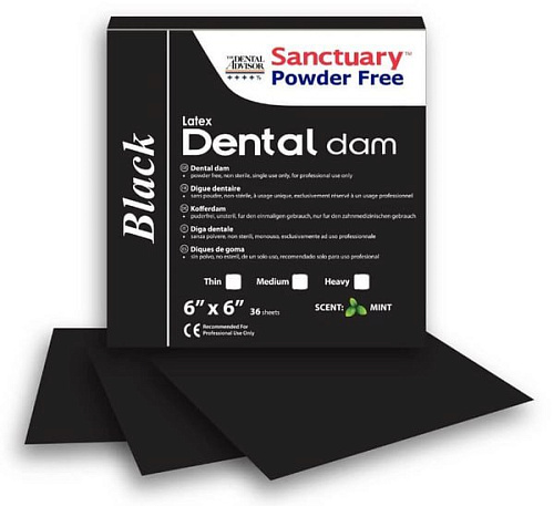 Латексные салфетки Dental Dam, 36 шт