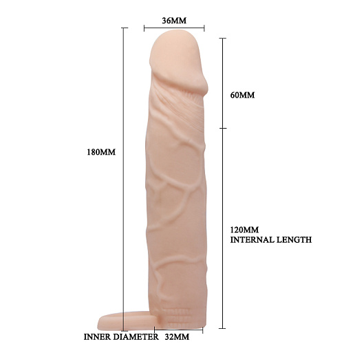 Удлиняющая насадка на пенис Pretty Love Large, 18 см