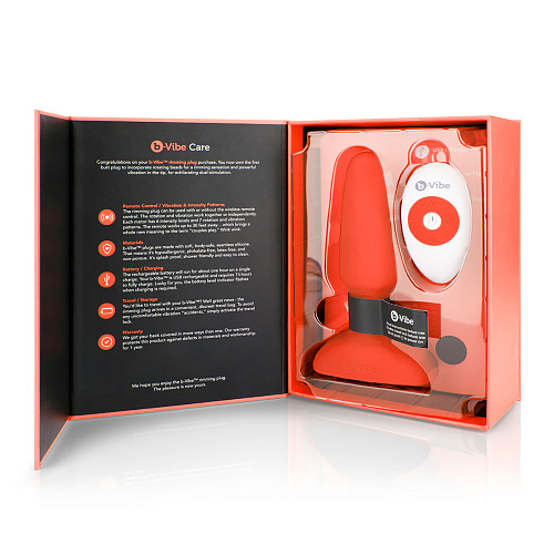 Вибровтулка с риммингом b-Vibe Rimming, оранжевая