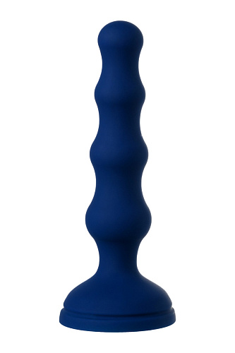 Анальная пробка в форме елочки с ДУ O’Play Wave, синяя