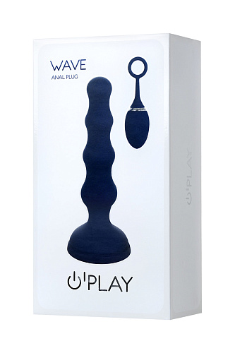 Анальная елочка с вибрацией и ДУ O’Play Wave, синий