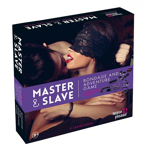 Эротическая игра для двоих Master & Slave Bondage Game, фиолетовый леопард