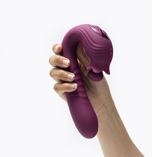 Вибратор-кролик с&nbsp;поступательным движением Selove Campanula, фиолетовый