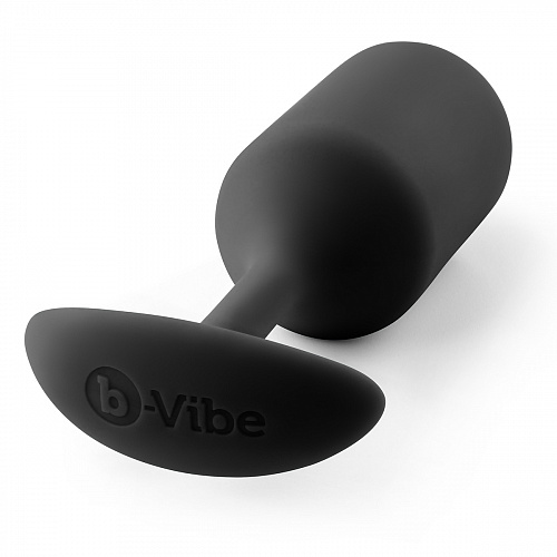 Анальная пробка со смещенным центром тяжести b-Vibe Snug Plug 3, черная