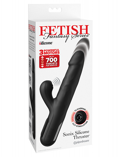 Вибратор-кролик с тройной стимуляцией Sonix Silicone Thruster