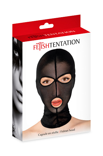 Сетчатая маска Fetish Tentation с отверстиями для глаз и рта