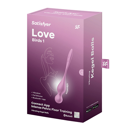 Вагинальные виброшарики с ДУ Satisfyer Love Birds 1, розовые