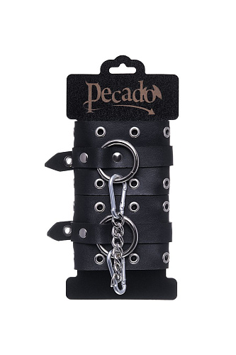 Наручники Pecado, однослойные с люверсами