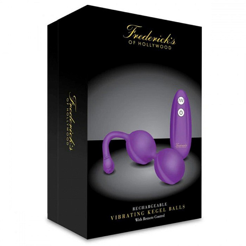 Силиконовые вагинальные шарики с вибратором и ДУ Fredericks Of Hollywood, фиолетовые