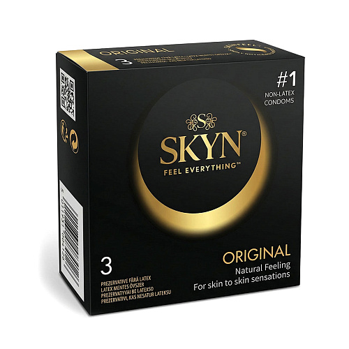 Гипоаллергенные презервативы из&nbsp;бархатистого полиизопрена Skyn Original, 3&nbsp;шт