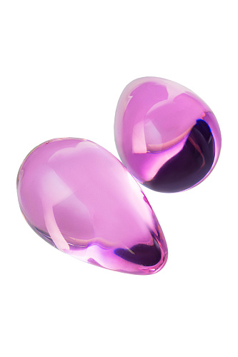Стеклянные вагинальные шарики без сцепки Sexus Glass, розовые