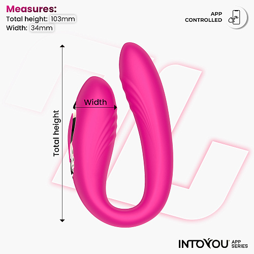 Вибромассажер для пар с вращением и ДУ IntoYou Couty
