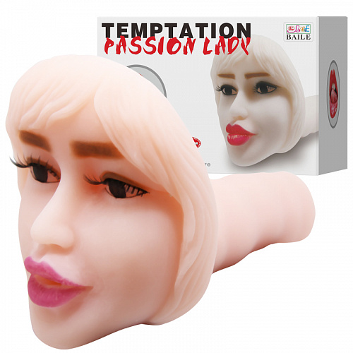 Реалистичный мастурбатор-рот с вибрацией Temptation Passion Lady