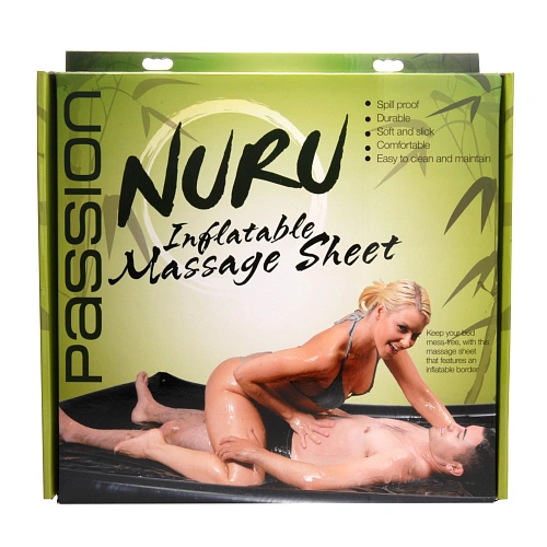 Виниловая простынь для секса с надувными краями Passion Nuru