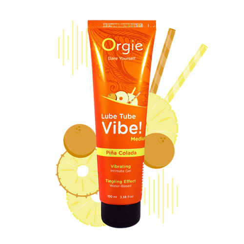 Лубрикант с эффектом вибрации Orgie Lube Tube Vibe Medium Пина Колада, 100 мл