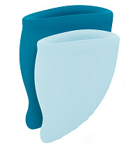 Комплект менструальных чаш Fun Cup Explore Kit, бирюзовый