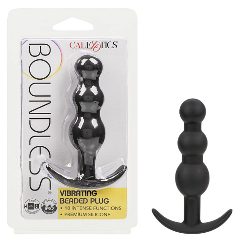 Анальная вибро елочка Boundless Vibrating Beaded Plug