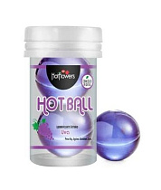Масляный вагинальный лубрикант в виде шариков Hot Ball с ароматом винограда