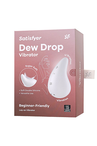 Клиторальный мини-вибратор Satisfyer Dew Drop, белый