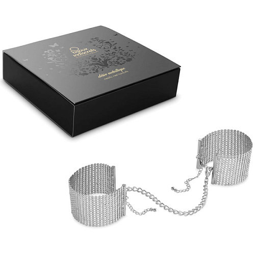 Браслеты-наручники Bijoux Indiscrets Désir Metallique, серебристые